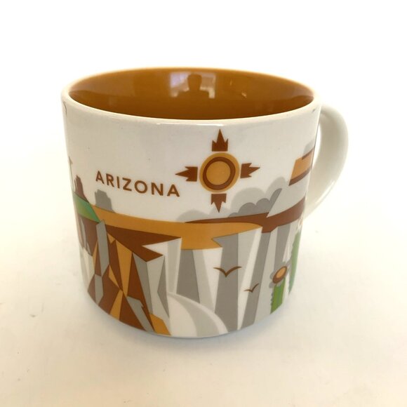 Starbucks You Are Here Collection Coffee Mug Arizona 14oz Cactus Desert Tea 2015 - Picture 4 of 10